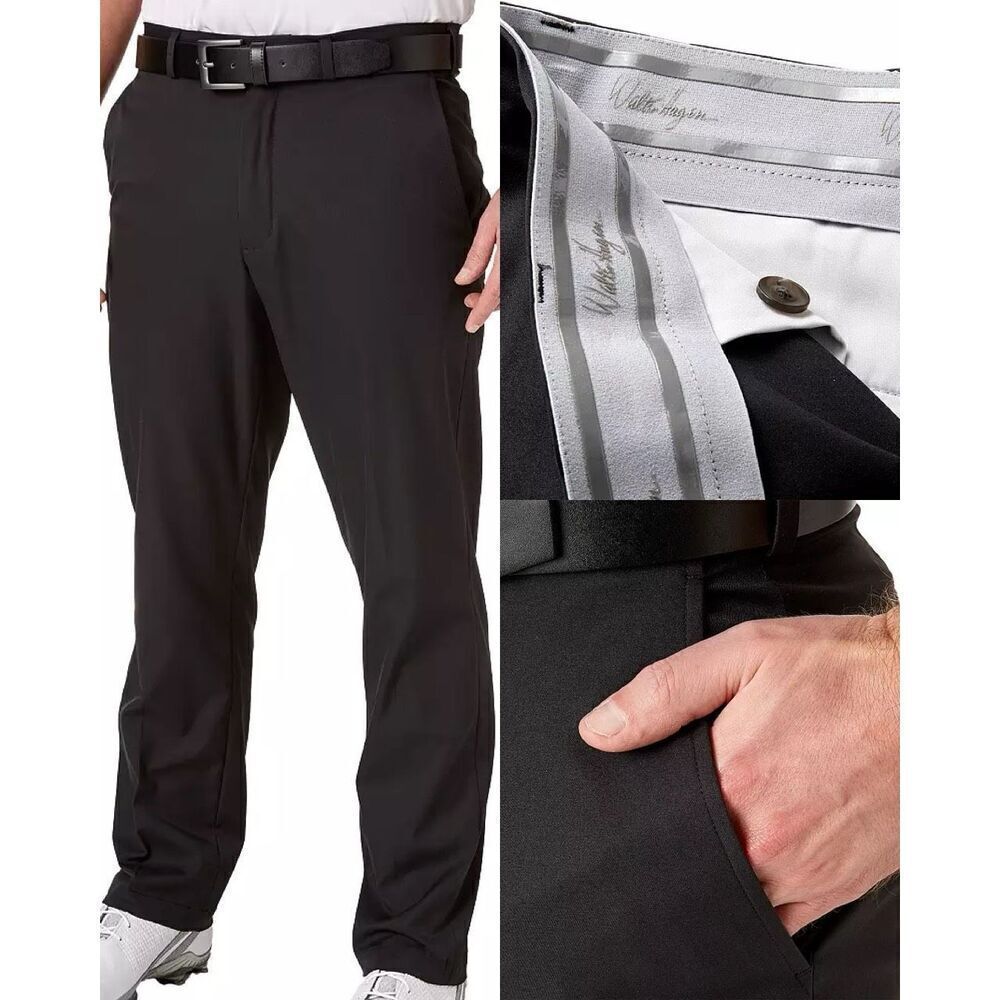 #158. Walter Hagen NWT BIG & Tall Athletic Dri-Fit Pant Performance Black